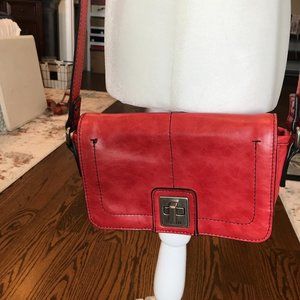 Red Leather Born crossbody bag